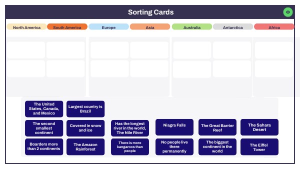Sorting Cards | Genially