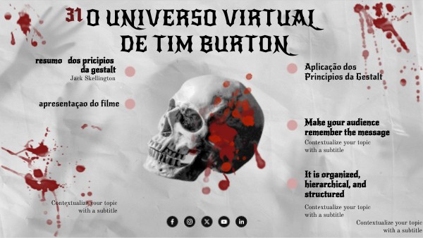 o universo virtual de tim burton | Genially