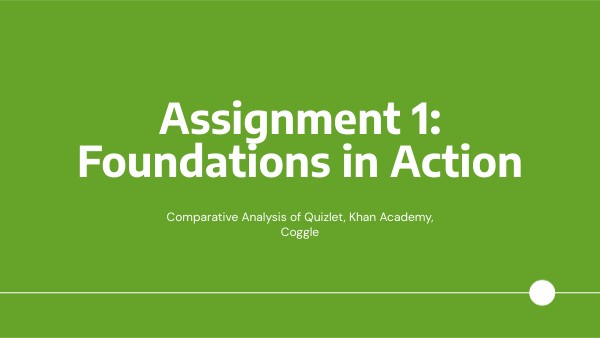 Assignment 1 Group 5 LSS | Genially