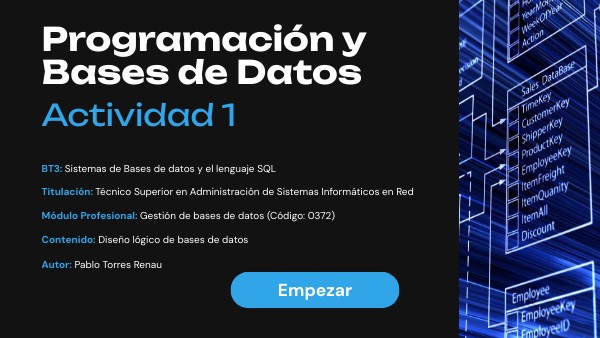 Programación y Bases de Datos | Genially