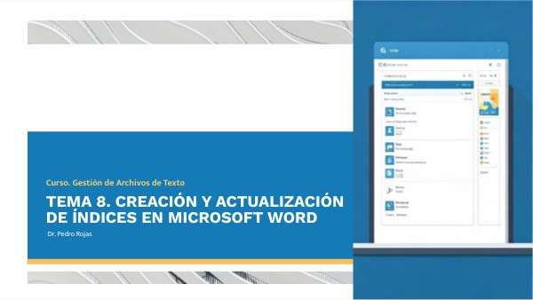 Tema 8 . Creación y actualización de índices en microsoft word | Genially