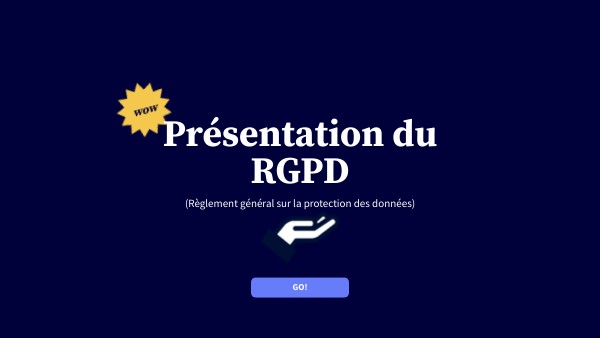 Présentation du RGPD | Genially