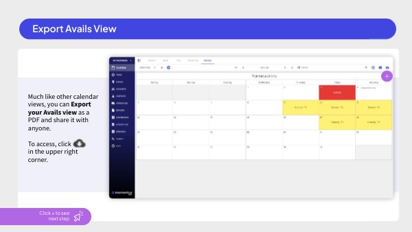 Export Avails View | Genially