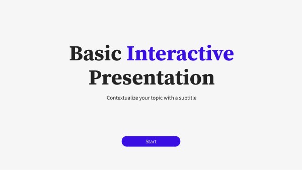 Basic Interactive Presentation | Genially