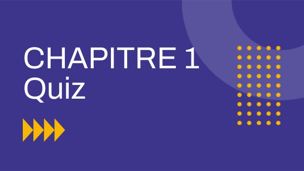 CHAPITRE 1 Quiz | Genially