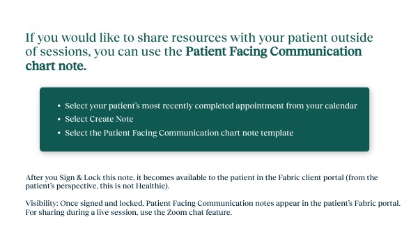 I f you would like to share resources with your patient outside of ...