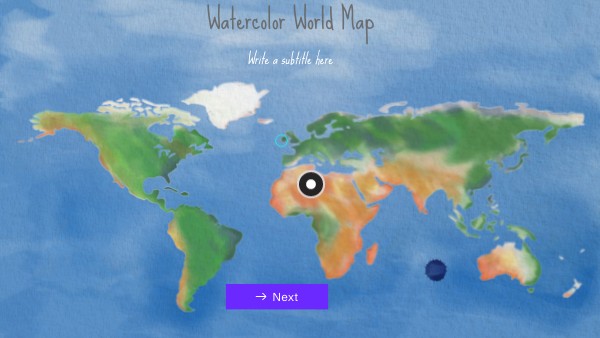 Watercolor World Map | Genially