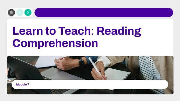 Learn to Teach: Reading Comprehension | Genially