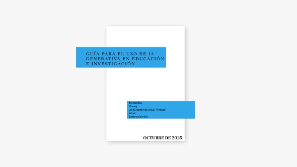Guía para el uso de IA generativa en educación e investigacióN | Genially