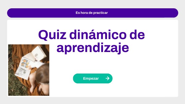 Quiz dinámico de aprendizaje | Genially