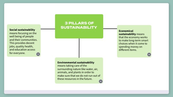 3 Pillars of Sustainability | Genially
