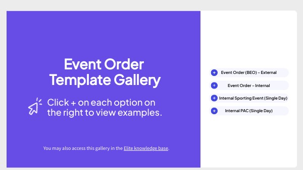 Event Order Template Gallery | Genially