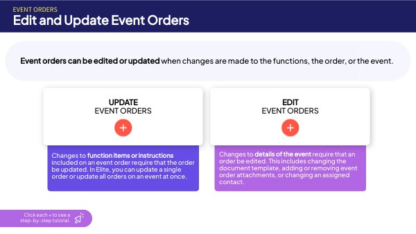 Editing and Updating Event Orders | Genially
