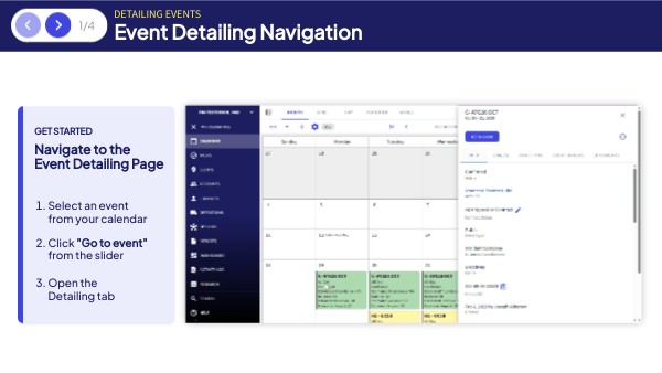 The Event Detailing Tab | Genially