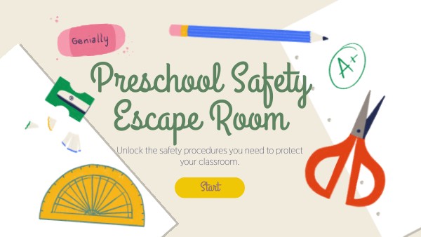 Preschool Safety Escape Room | Genially