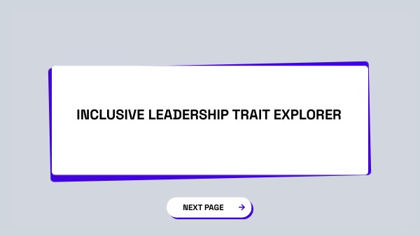 Inclusive Leadership Trait Explorer | Genially