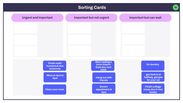 Sorting Cards | Genially