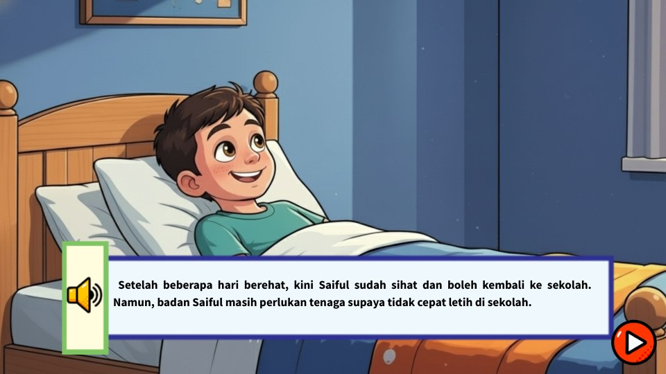 Setelah beberapa hari berehat, kini Saiful sudah sihat dan boleh ...