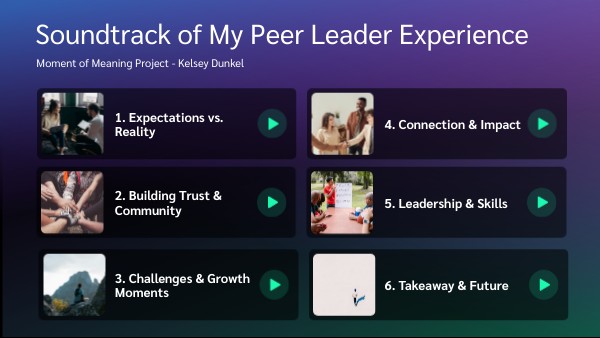 Soundtrack of My Peer Leader Experience | Genially
