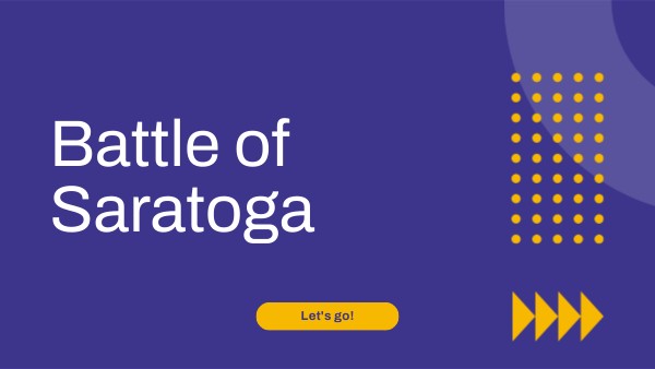 Battle of Saratoga | Genially