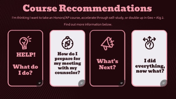 Course Recommendations | Genially