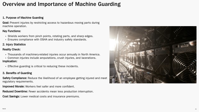 Machine Guarding Training - Slide 4 | Genially