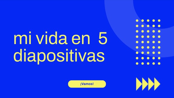 mi vida en 5 diapositivas | Genially