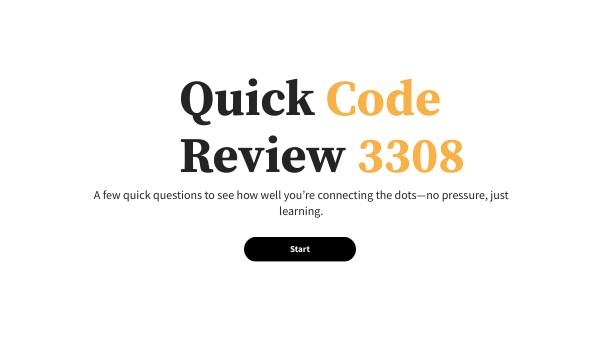 3310- Quick Code Review | Genially