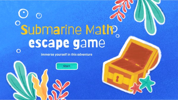 Submarine Math Escape Game | Genially