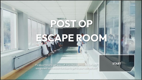 post op escape room | Genially