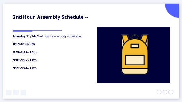 2nd Hour Assembly Schedule -- | Genially