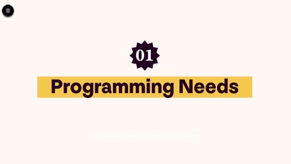 Programming Needs | Genially