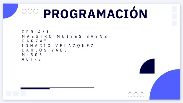 PROGRAMACIÓN | Genially