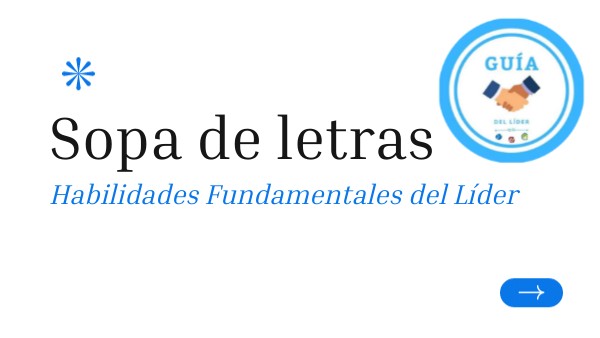 Sopa de letras: Habilidades fundamentales del líder | Genially