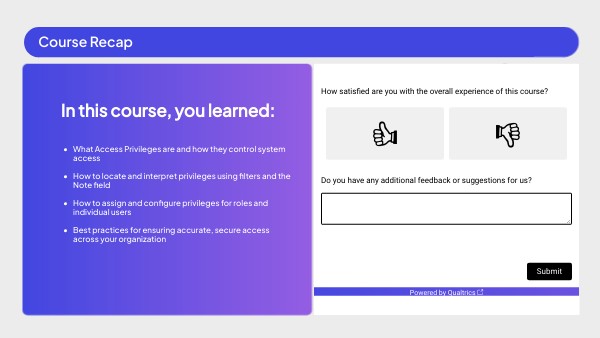 Course Recap: Access Privledges | Genially