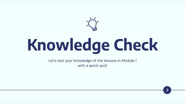 Knowledge Check | Genially