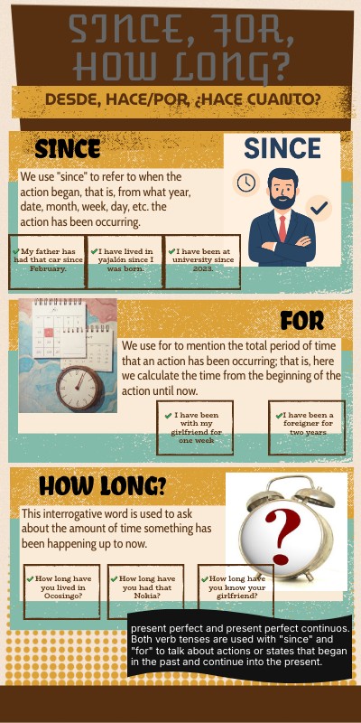 sINCE, FOR, HOW LONG? | Genially
