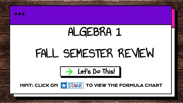 Fall Semester Review #1 #2 #3 | Genially
