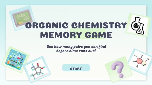 Organic Chemistry Memory Game | Genially