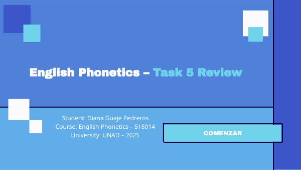 English Phonetics – Task 5 Review | Genially