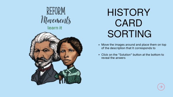 History Card Sorting: Reform | Genially