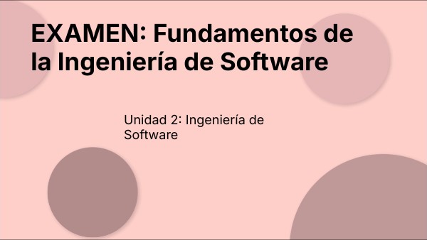 EXAMEN: Fundamentos de la Ingeniería de Software | Genially