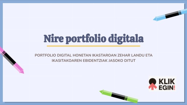 Nire portfolio digitala | Genially