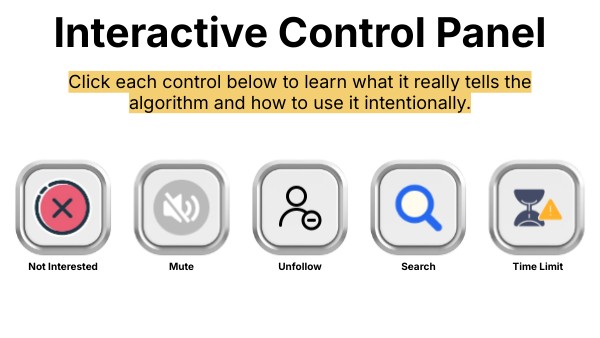 Interactive Control Panel | Genially