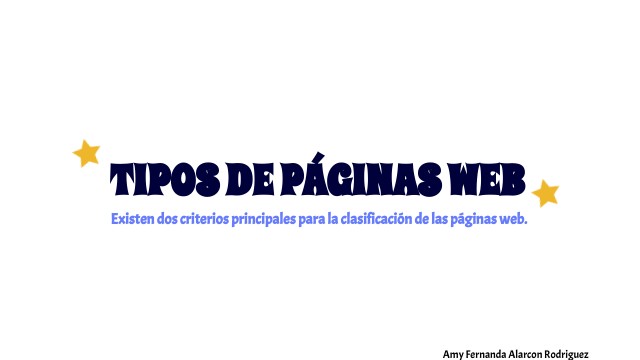 TIPOS DE PÁGINAS WEB | Genially