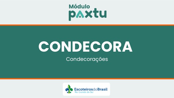 NOVO PAXTU - Condecora - Condecorações