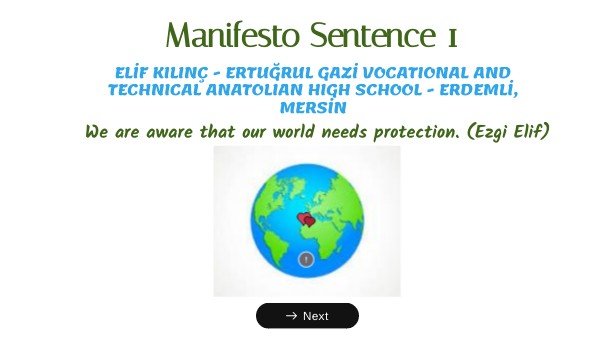 Manifesto Sentence 1 | Genially