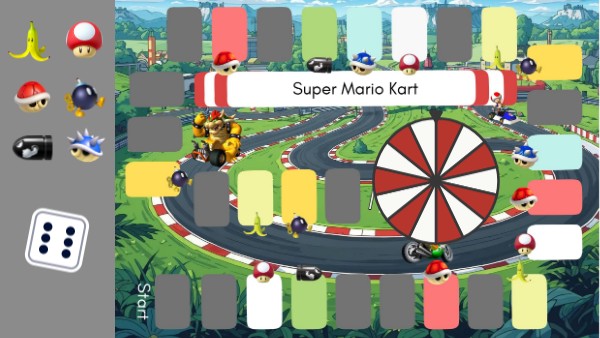 Super Mario Kart - Brettspiel Vorlage