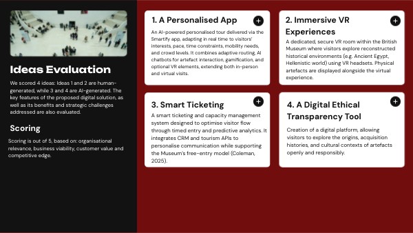 Ideas Evaluation | Genially