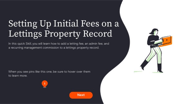 Setting Up Initial Fees on a Lettings Property Record | Genially